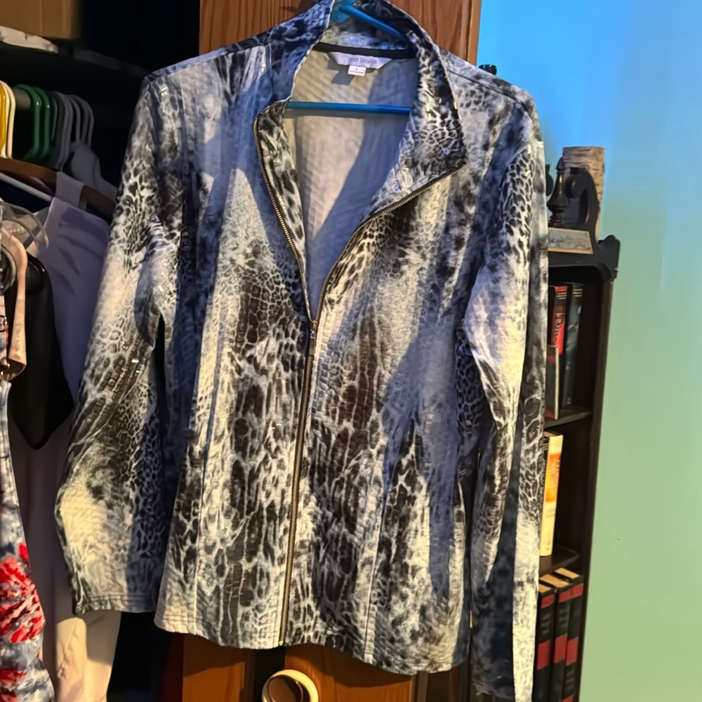 Erin London zip up decorative jacket
